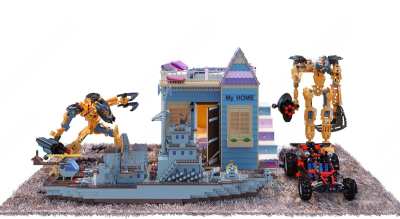 现代乐高积木3D模型下载